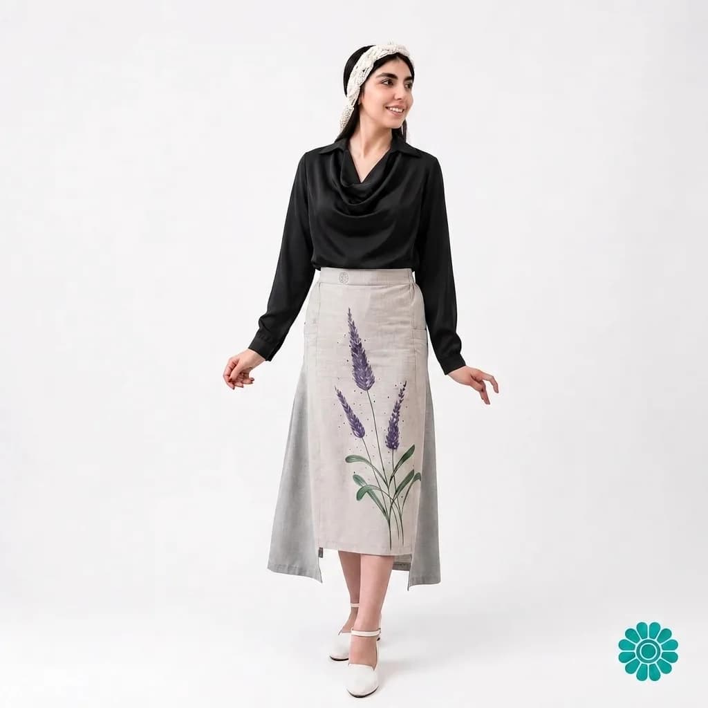 شومیز یقه دراپه " تارلا " — تصویر 5
